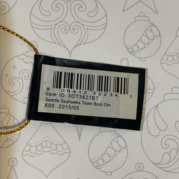 Seattle Seahawks boot Ornament 2015 - Picture 3 of 5